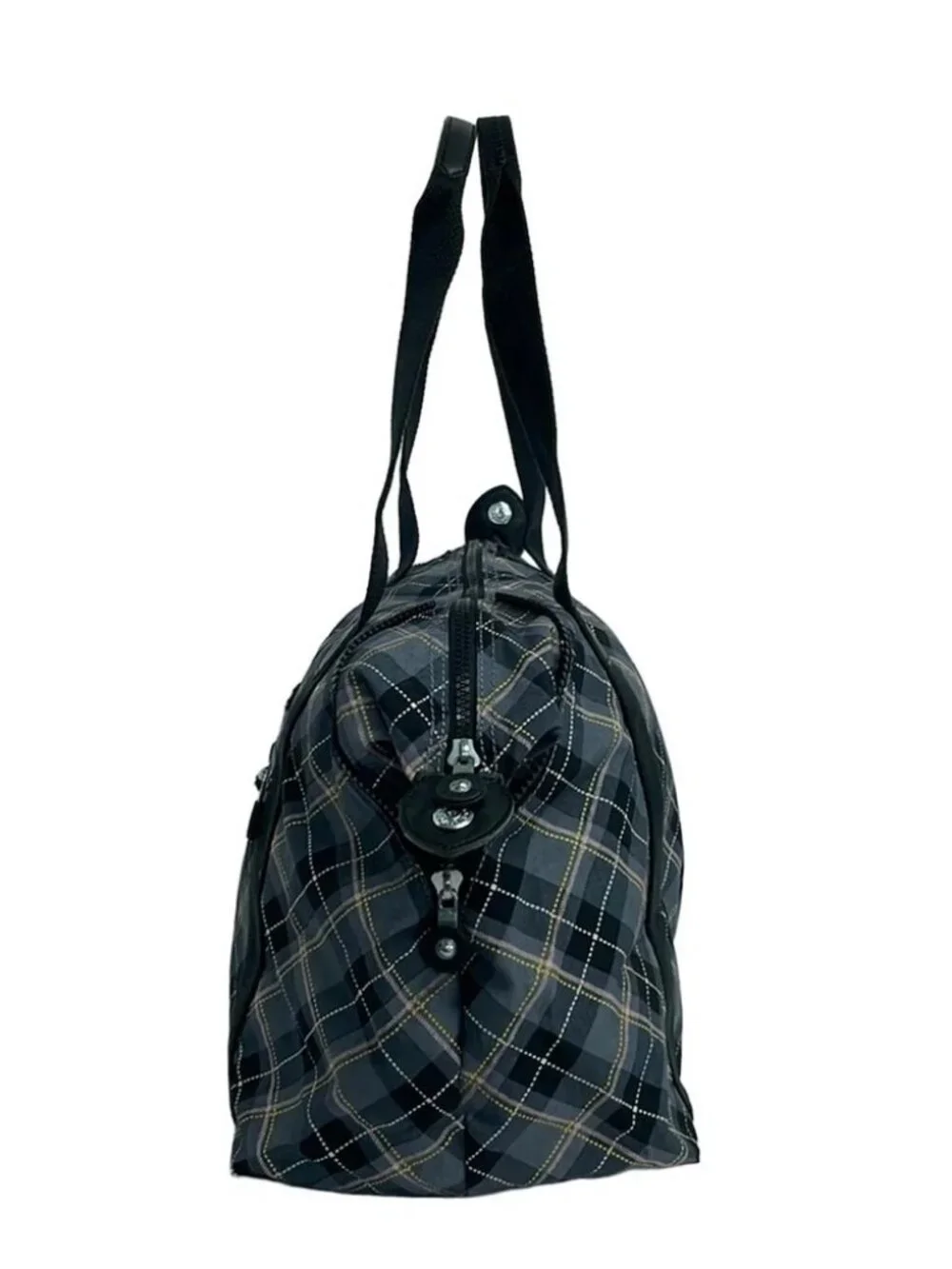 Kipling Dark Gray Black Multi Nylon Shoulder Bag
